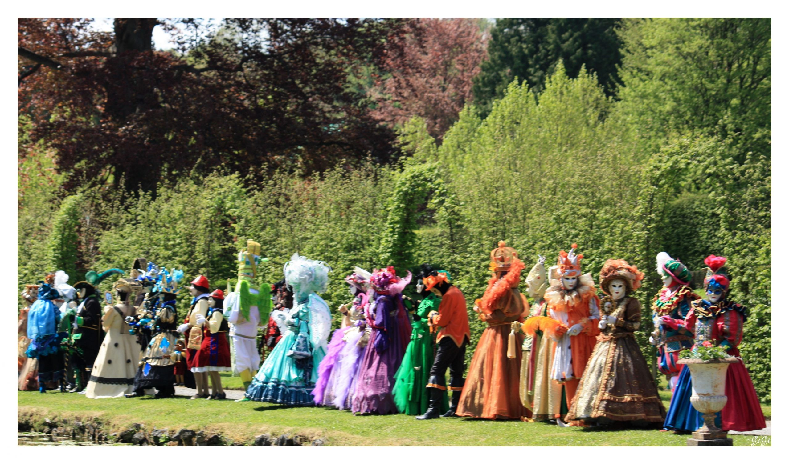 Fonds d'cran Hommes - Evnements Carnavals - Costumes Château, Jardins d'Annevoie & Costumés de Venise (2013) - Belgique.