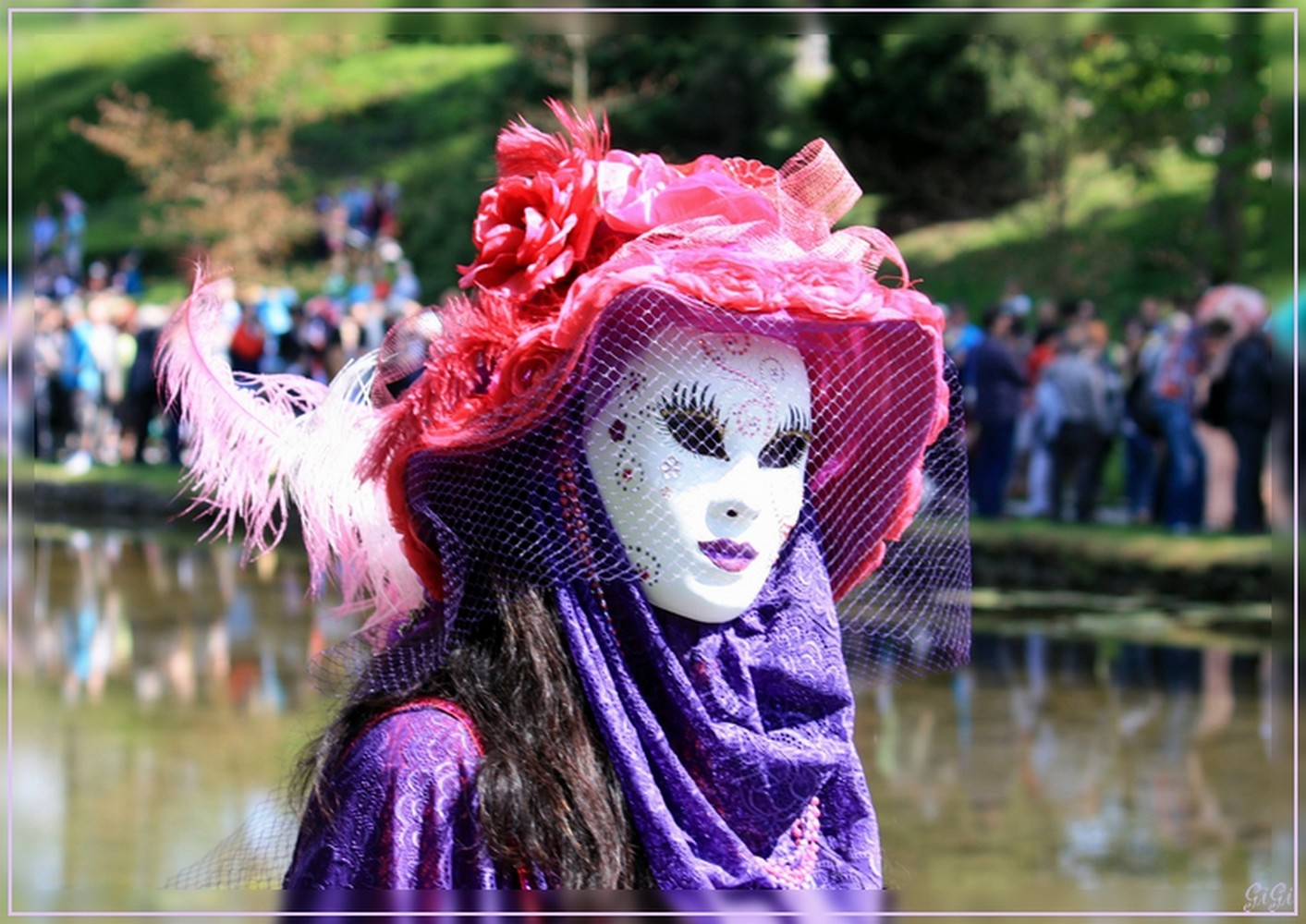 Fonds d'cran Hommes - Evnements Carnavals - Costumes Château, Jardins d'Annevoie & Costumés de Venise (2013) - Belgique.