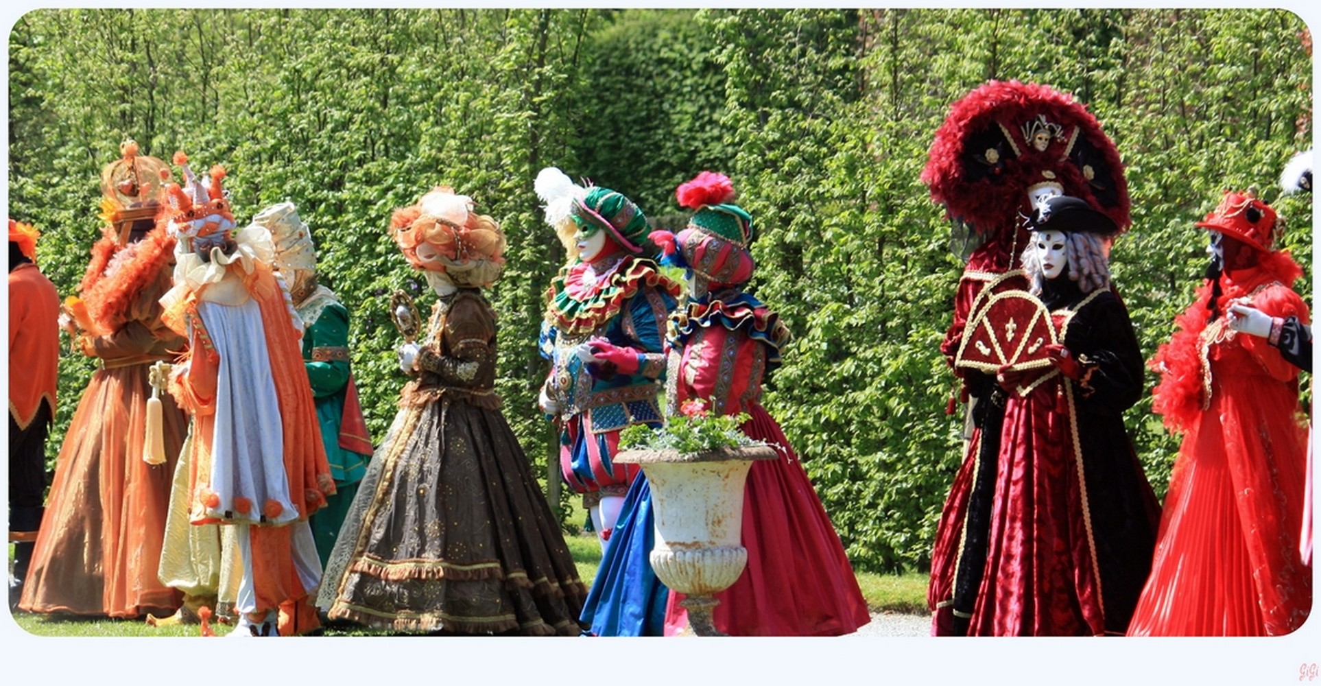 Fonds d'cran Hommes - Evnements Carnavals - Costumes Château, Jardins d'Annevoie & Costumés de Venise (2013) - Belgique.