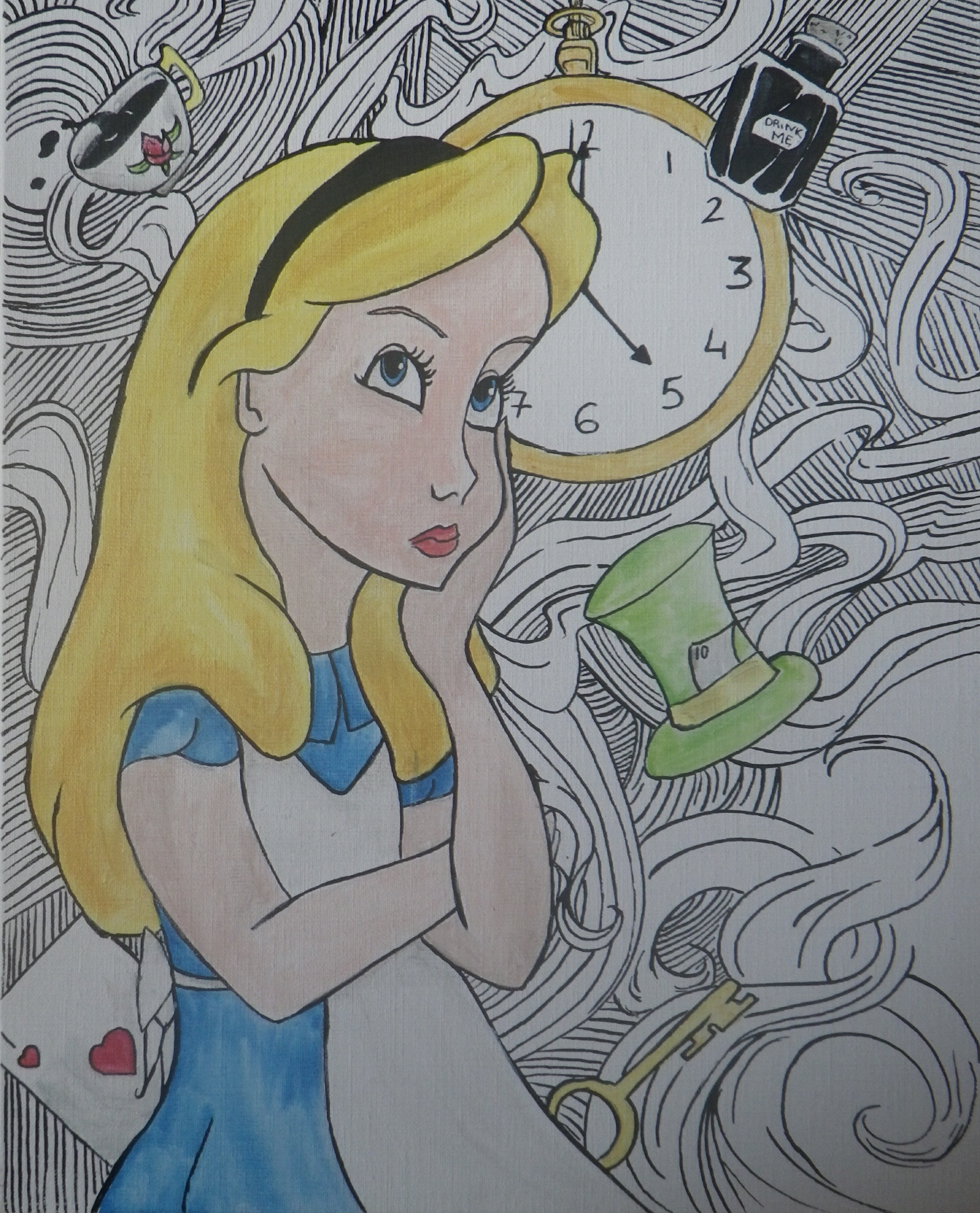 Wallpapers Art - Painting Cartoons Alice au pays des merveilles