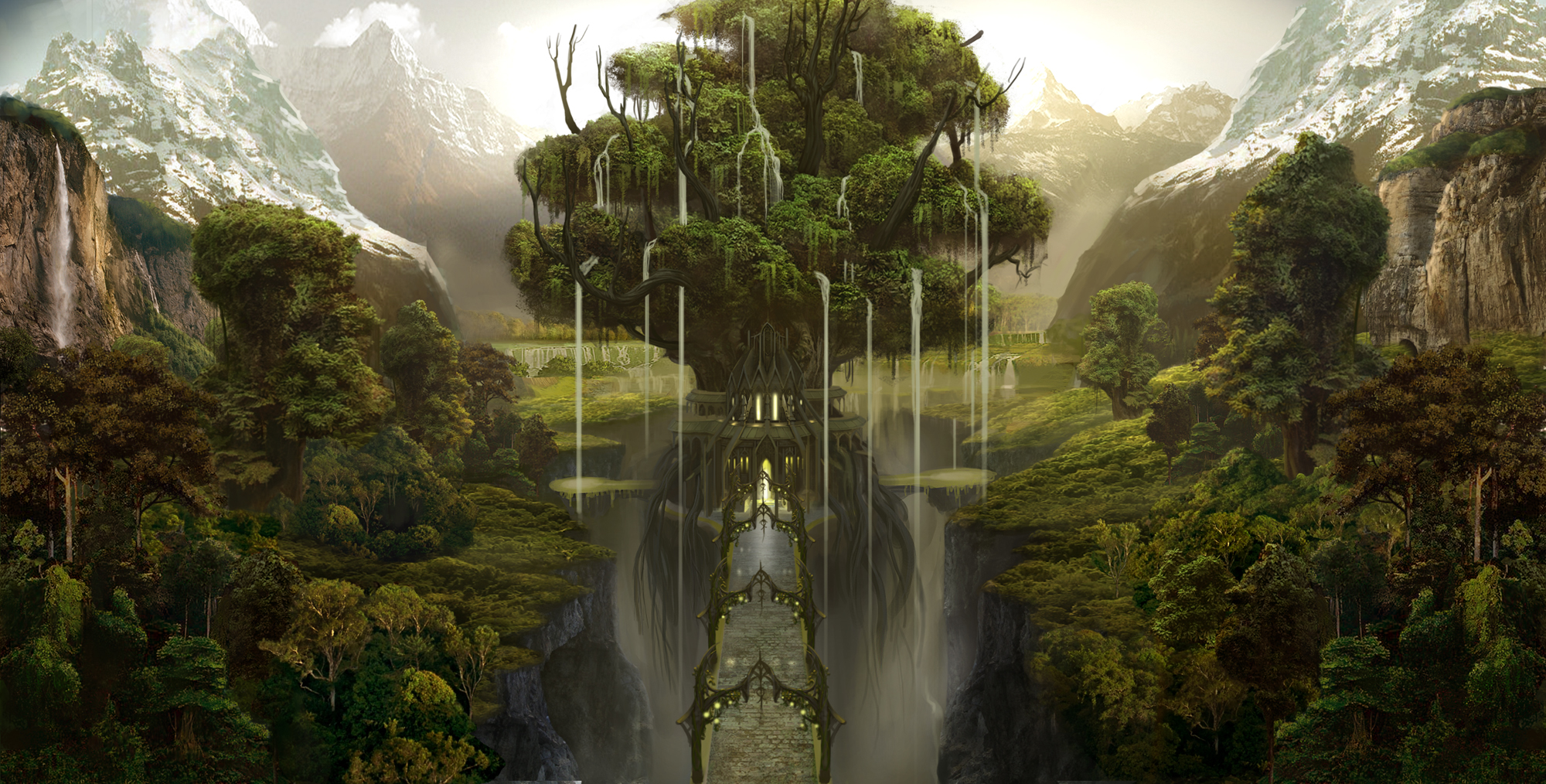 Fonds d'cran Fantasy et Science Fiction Paysages Fantasy Yggdrasil