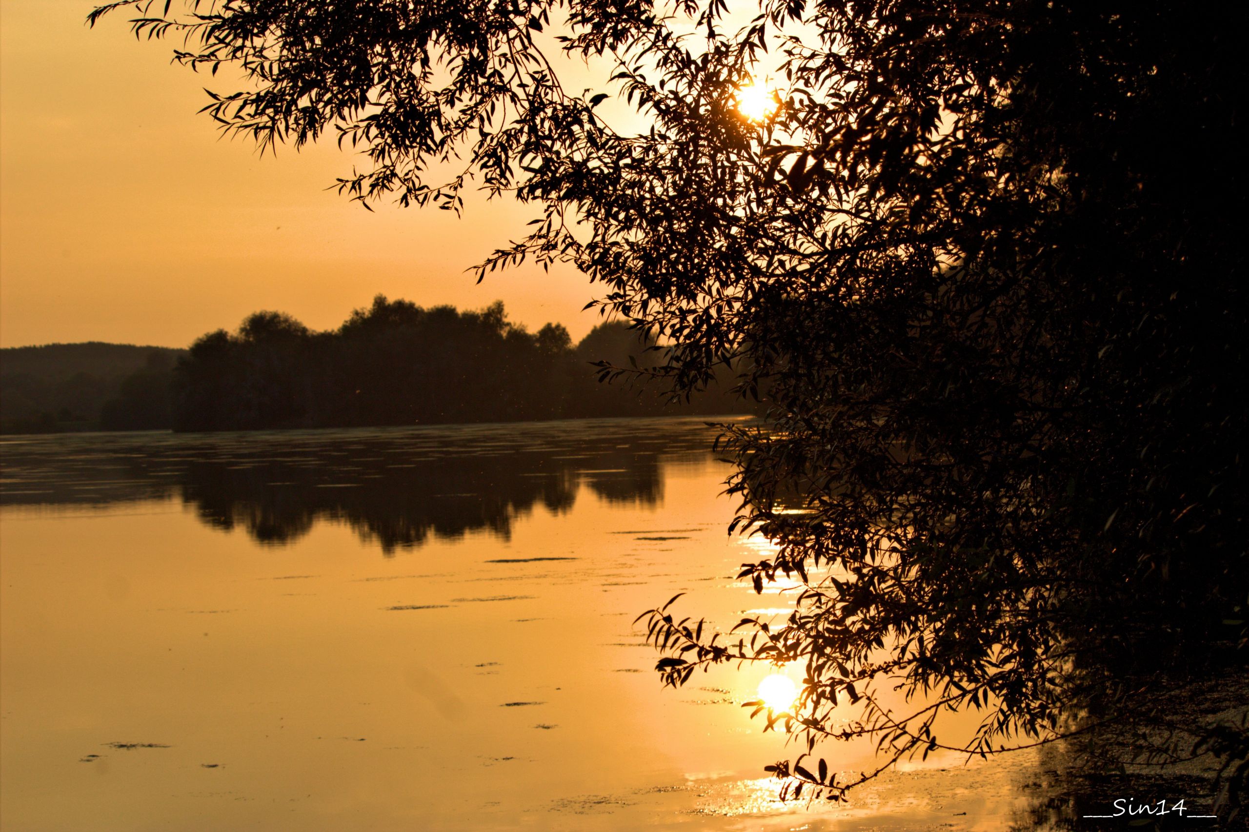 Fonds d'cran Nature Couchers et levers de Soleil LAC DU HERON