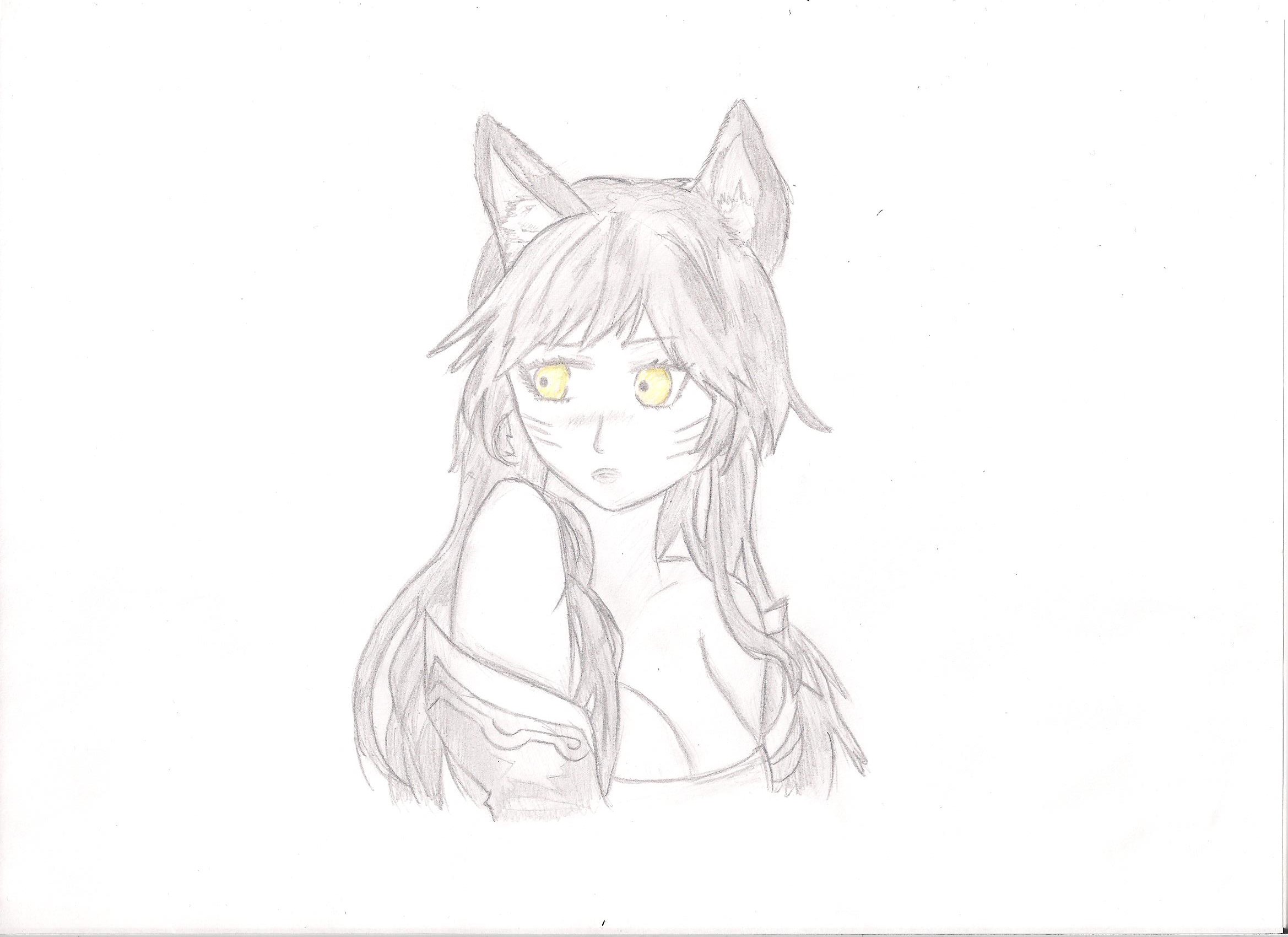 Wallpapers Art - Pencil Video games Ahri- League of Legend