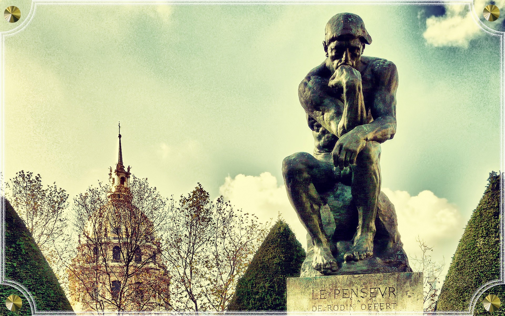 Fonds d'cran Objets Statuettes - Sculptures Le Penseur de Rodin