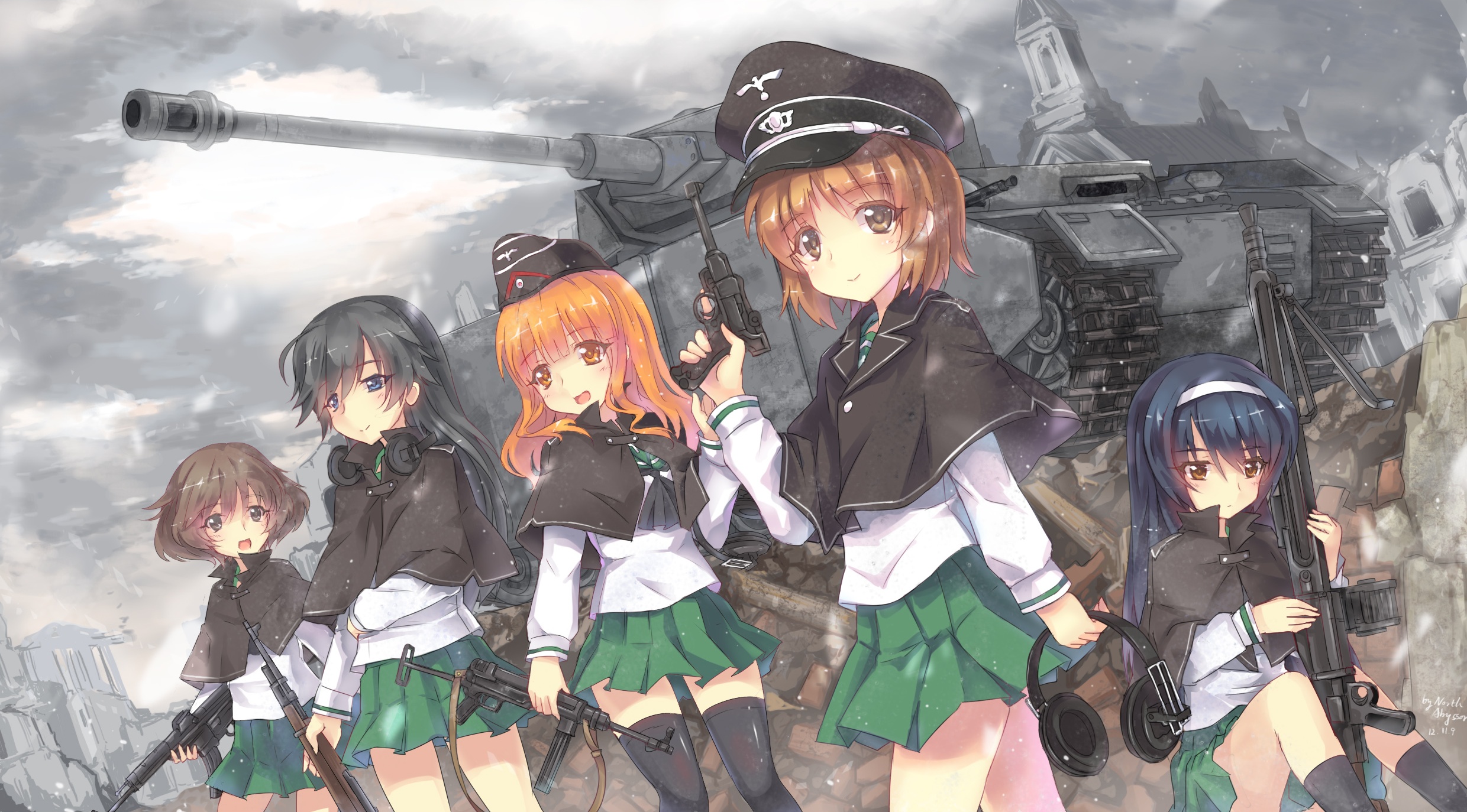 Fonds d'cran Manga Girls und Panzer 