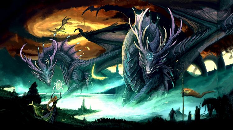 Fonds d'cran Fantasy et Science Fiction Cratures : Dragons Wallpaper N385878