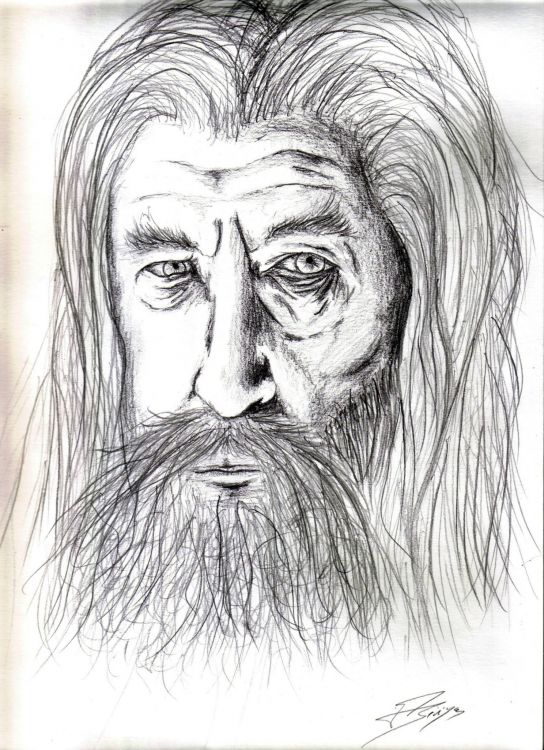 Fonds d'cran Art - Crayon Cinma - Sries TV Gandalf