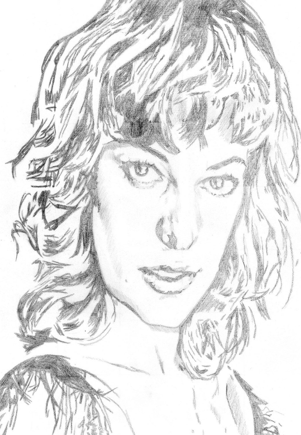 Fonds d'cran Art - Crayon Portraits Milla Jovovich