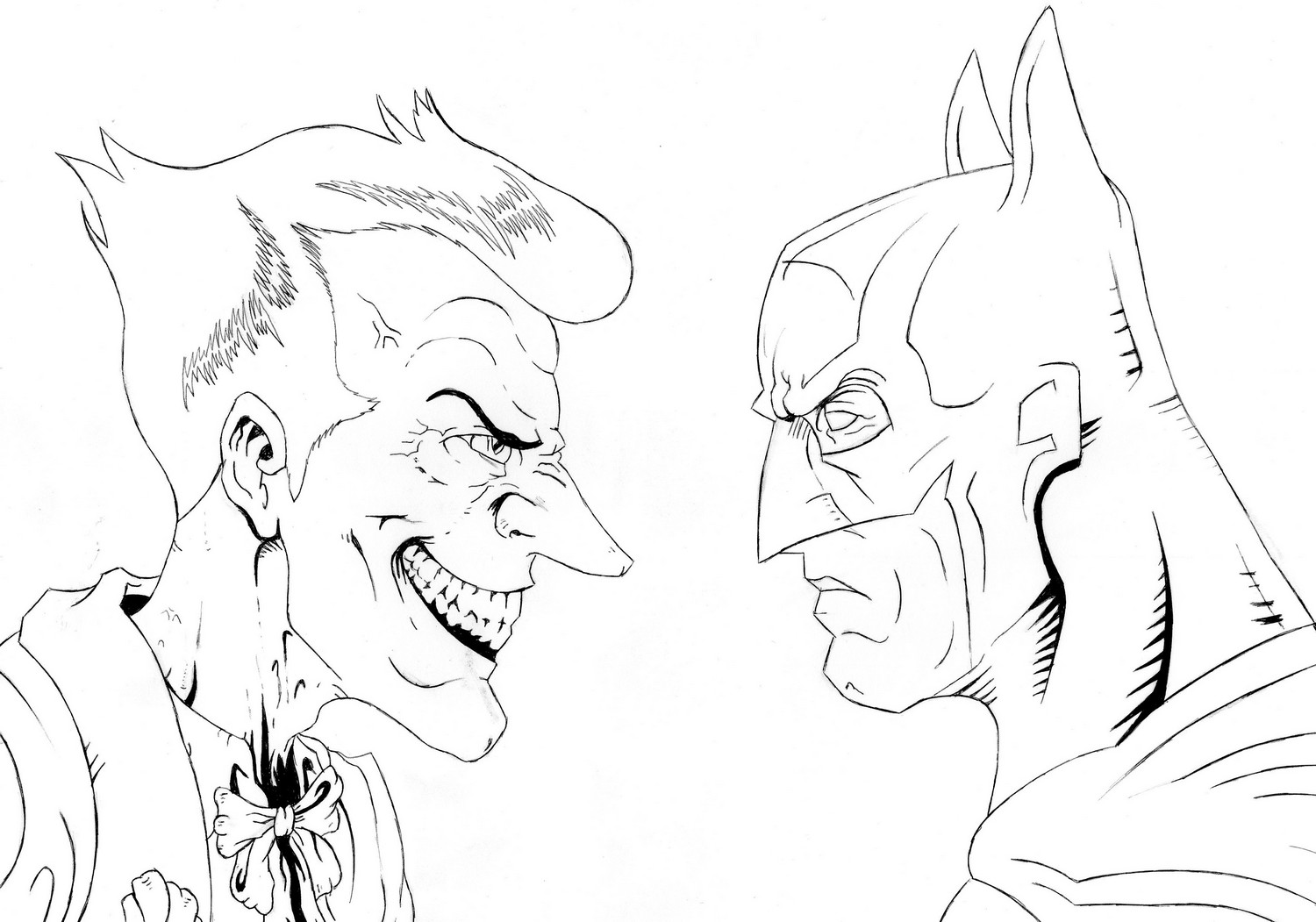 Fonds d'cran Art - Crayon BDs - Batman Batman VS Joker