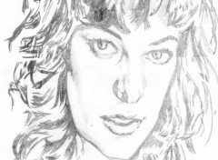  Art - Pencil Milla Jovovich