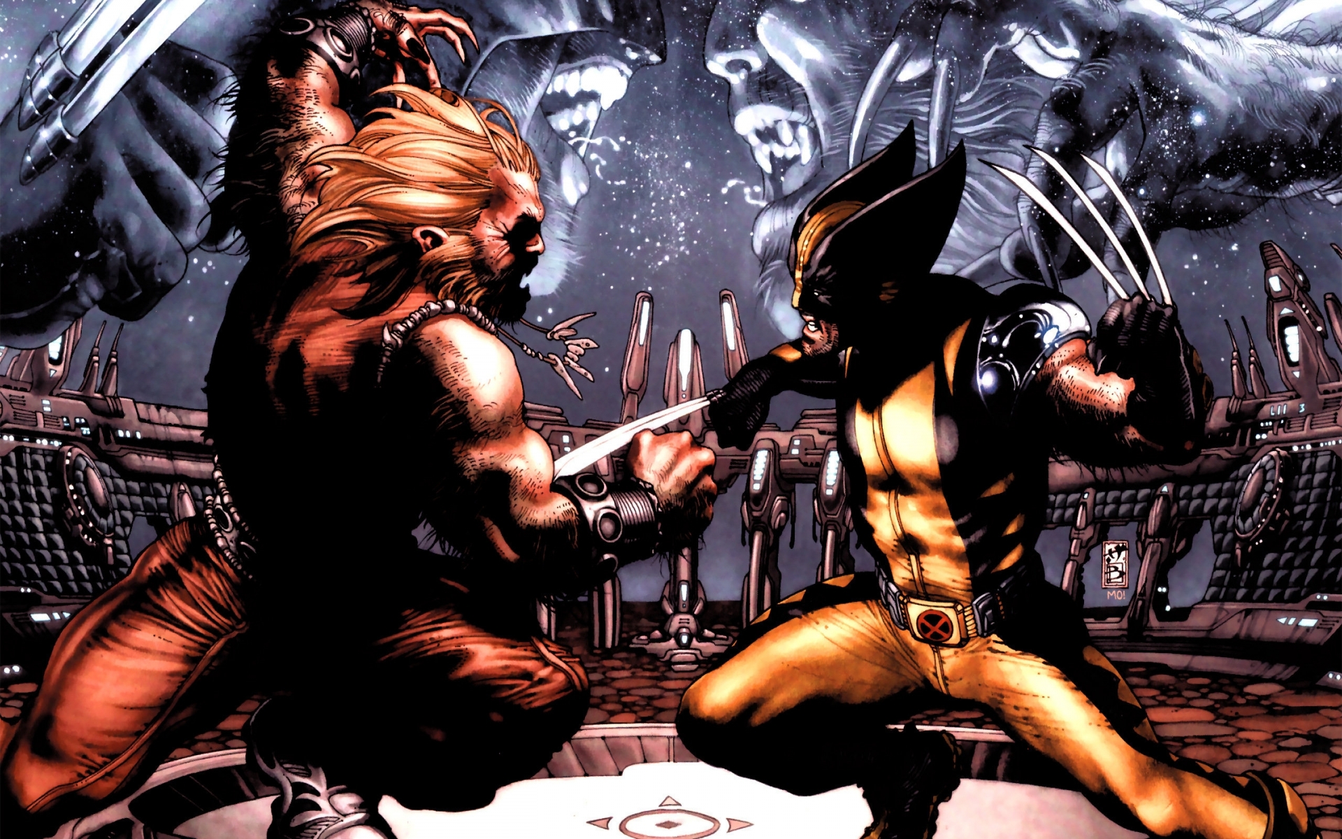 Fonds d'cran Comics et BDs Wolverine Wolverine vs Sabretooth