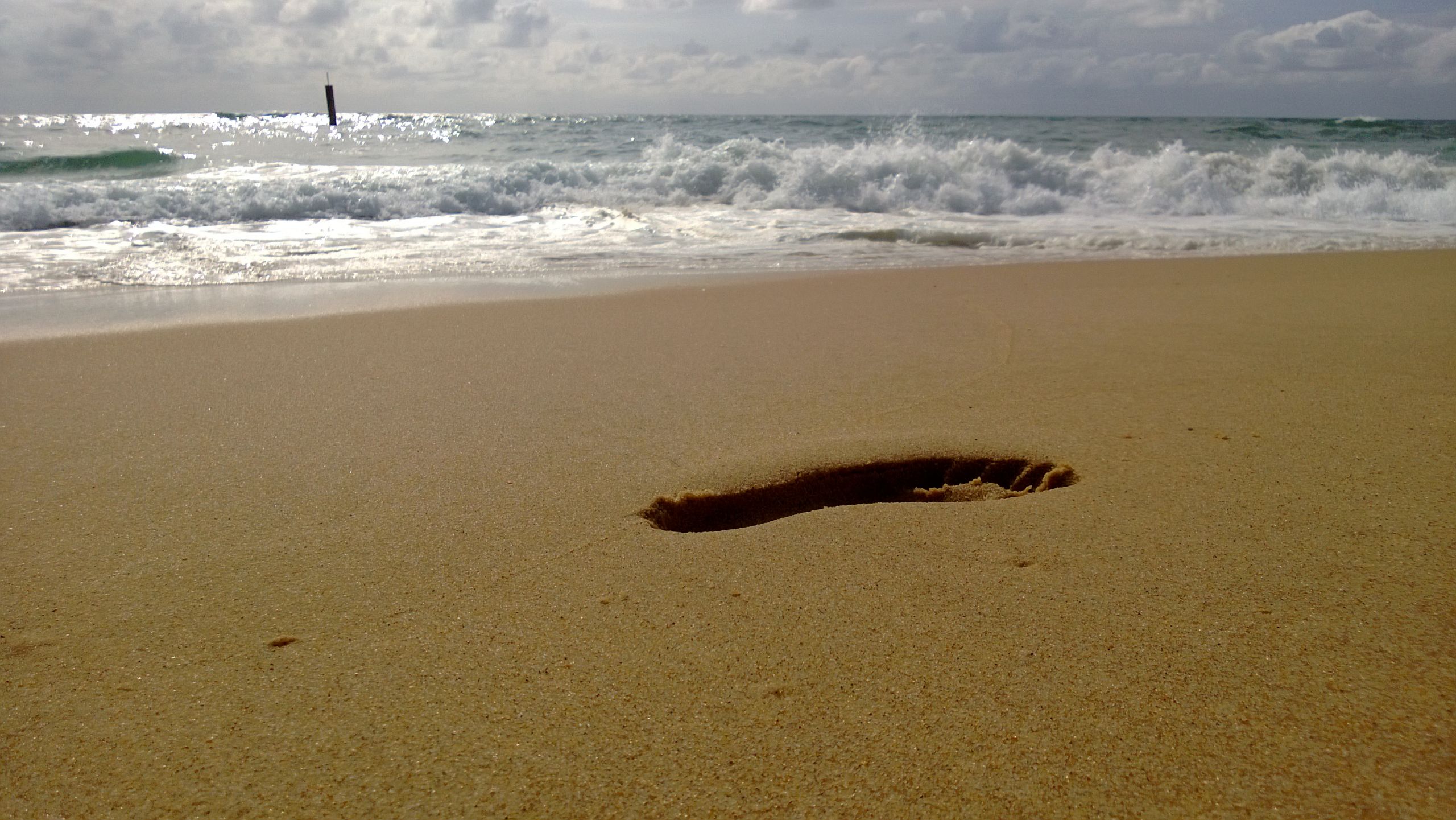 Fonds d'cran Nature Mers - Ocans - Plages Trace de pas