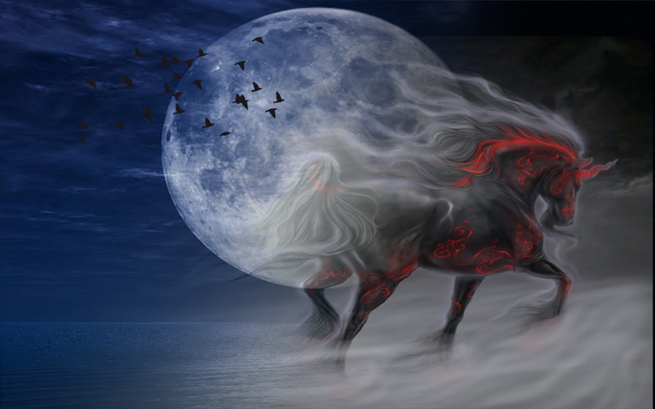 Wallpapers Fantasy and Science Fiction Creatures : Unicorns - Pegasus 