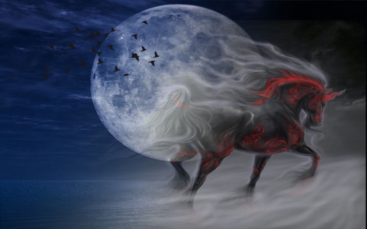 Wallpapers Fantasy and Science Fiction Creatures : Unicorns - Pegasus Wallpaper N392742