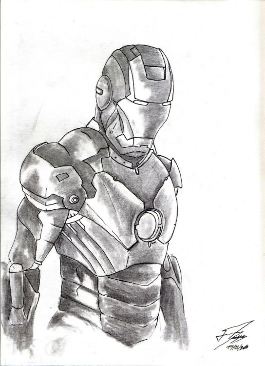 Fonds d'cran Art - Crayon Cinma - Sries TV iron man