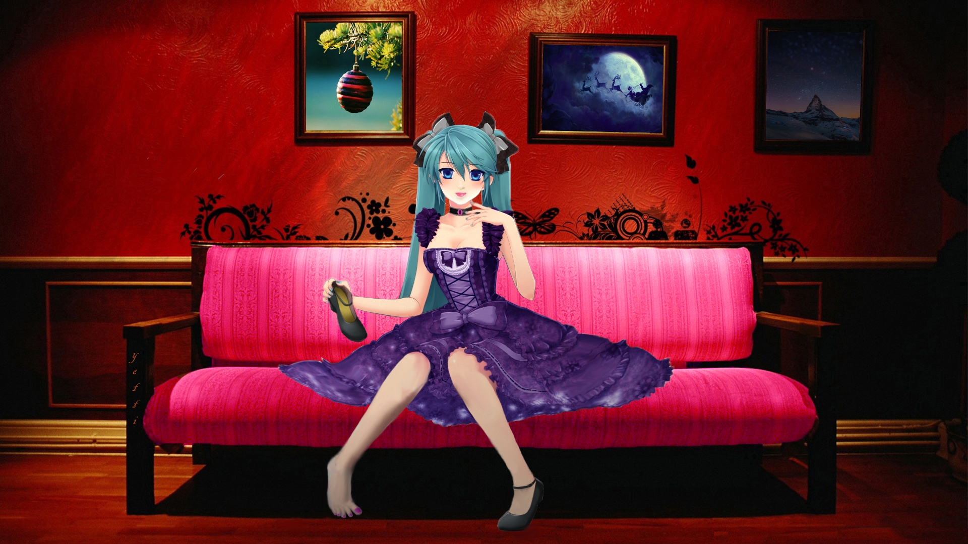 Fonds d'cran Manga Miku Hatsune  let's go to the party