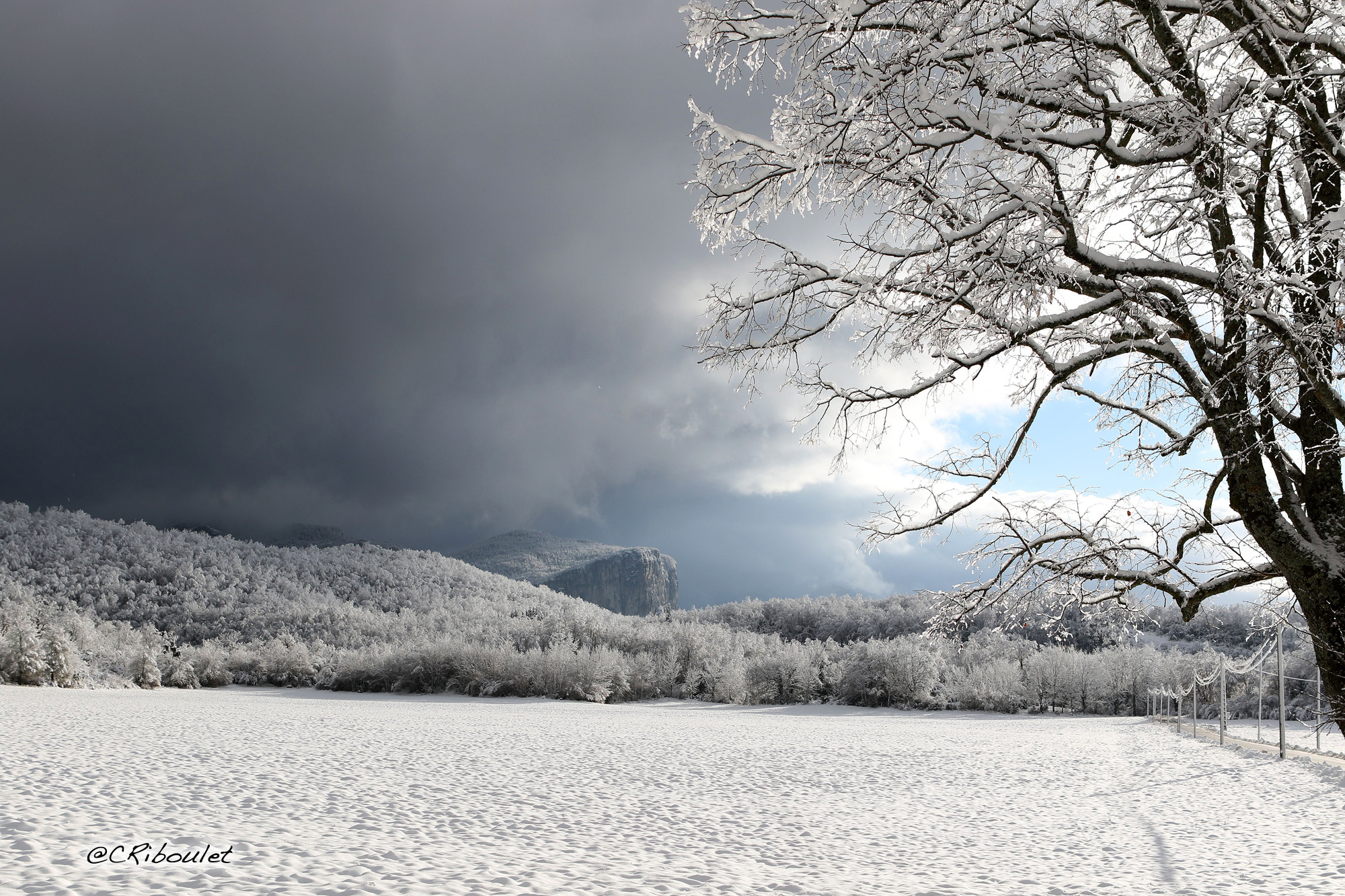 Fonds d'cran Nature Saisons - Hiver Clair obscur