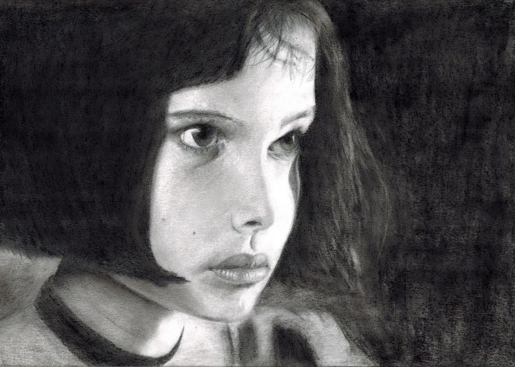 Wallpapers Art - Pencil Portraits Léon - Mathilda