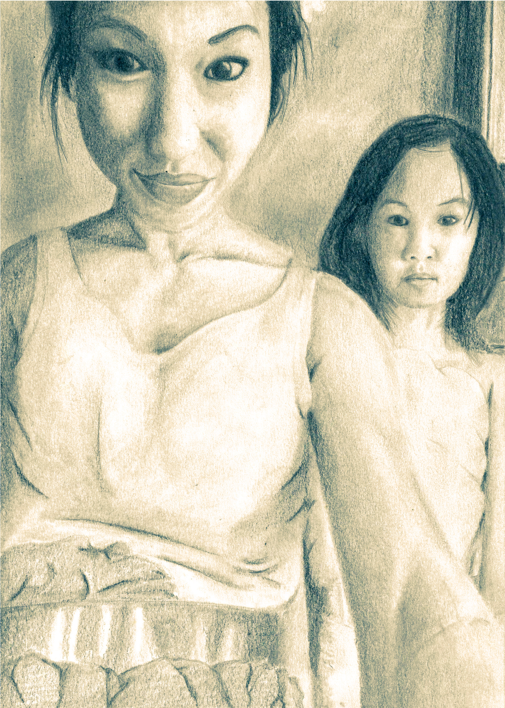 Fonds d'cran Art - Crayon Portraits Cambodia