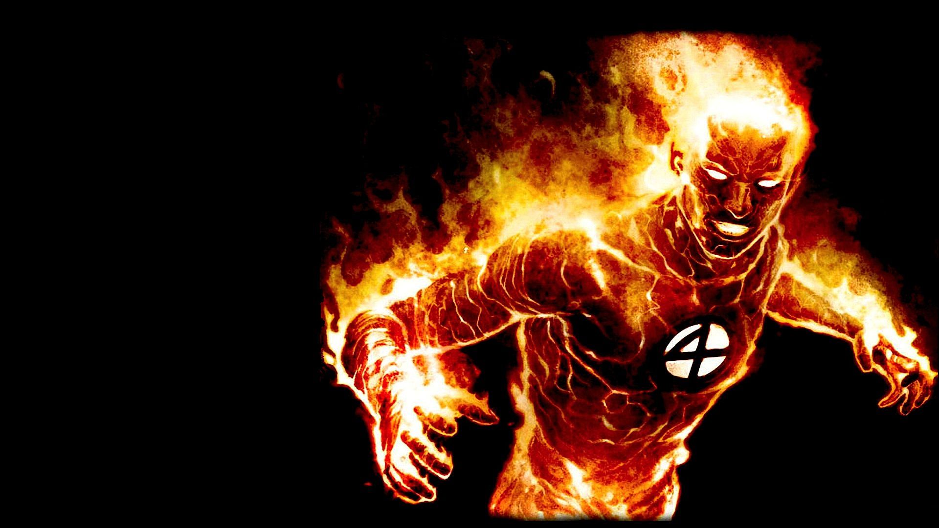 Fonds d'cran Comics et BDs Les 4 Fantastiques human torch