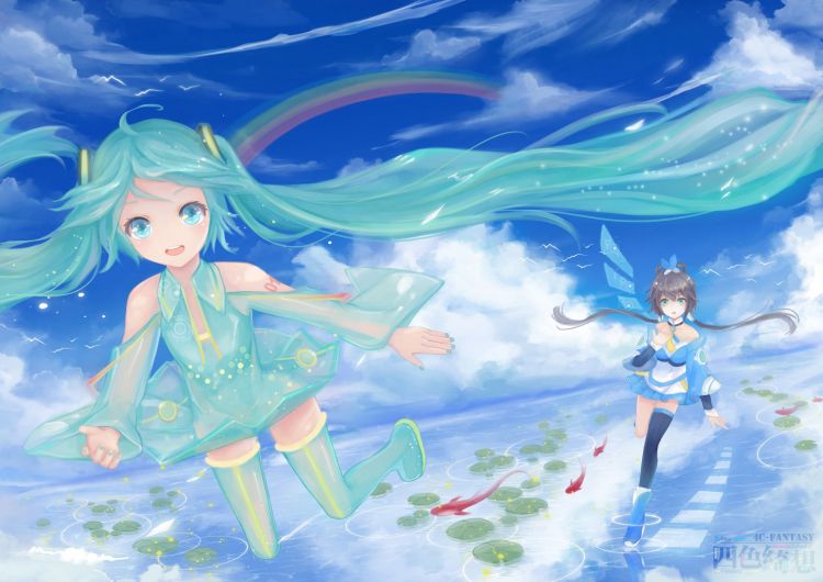 Fonds d'cran Manga Vocalods Miku Hatsune