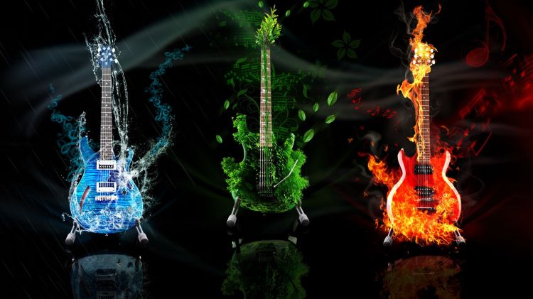 Wallpapers Digital Art Music Guitares - Elements