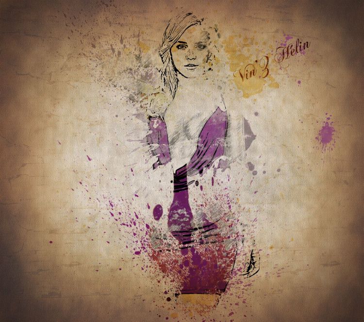 Wallpapers Digital Art Women - Femininity Splatter Emma 2