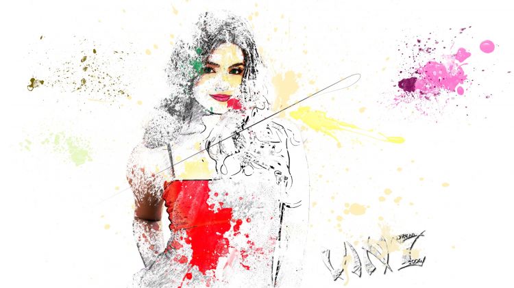 Wallpapers Digital Art Women - Femininity Splatter Vic 2