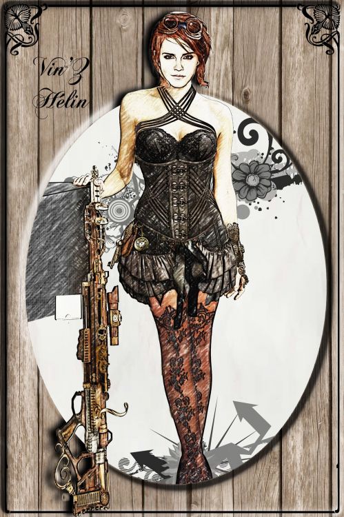 Wallpapers Digital Art Women - Femininity Emma Steampunk