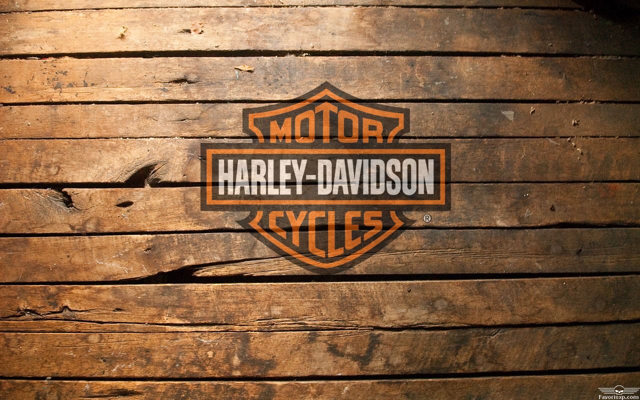 Wallpapers Motorbikes Harley Davidson logo Harley-Davidson noir et orange