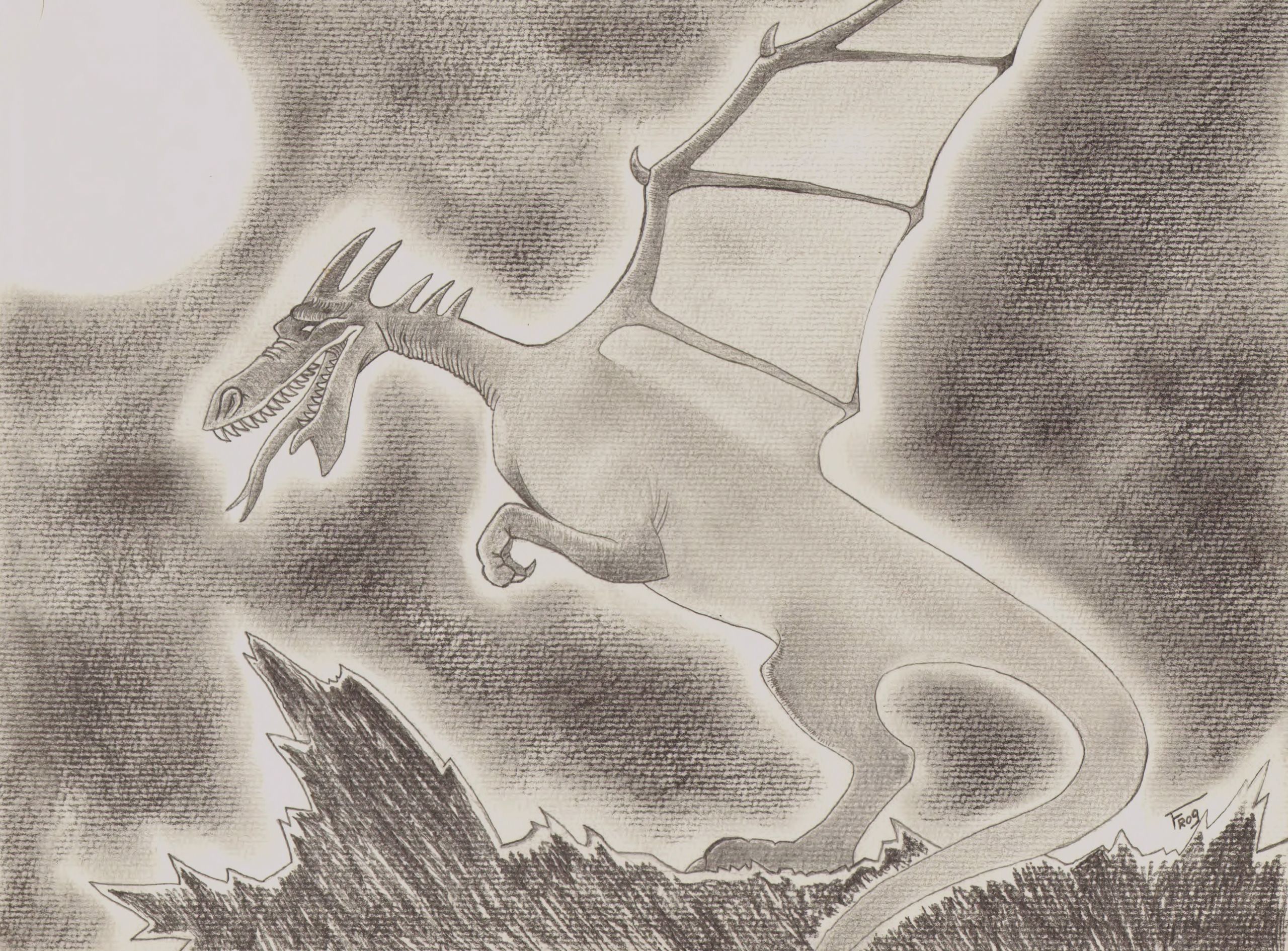 Fonds d'cran Art - Crayon Fantasy - Dragons 