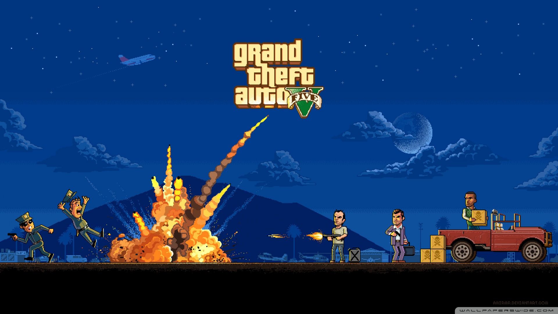 Wallpapers Video Games GTA 5 Gta 5 Pixel