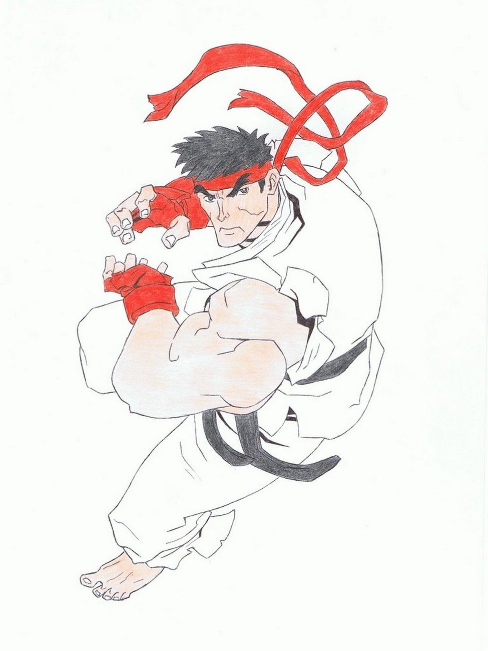 Fonds d'cran Art - Crayon Jeux Vido Street Fighter : Ryu