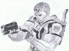  Art - Pencil Chris Redfield