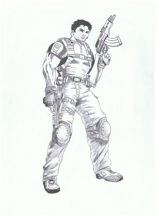 Wallpapers Art - Pencil Video games Chris Redfield