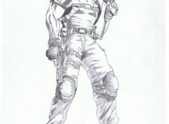  Art - Pencil Chris Redfield