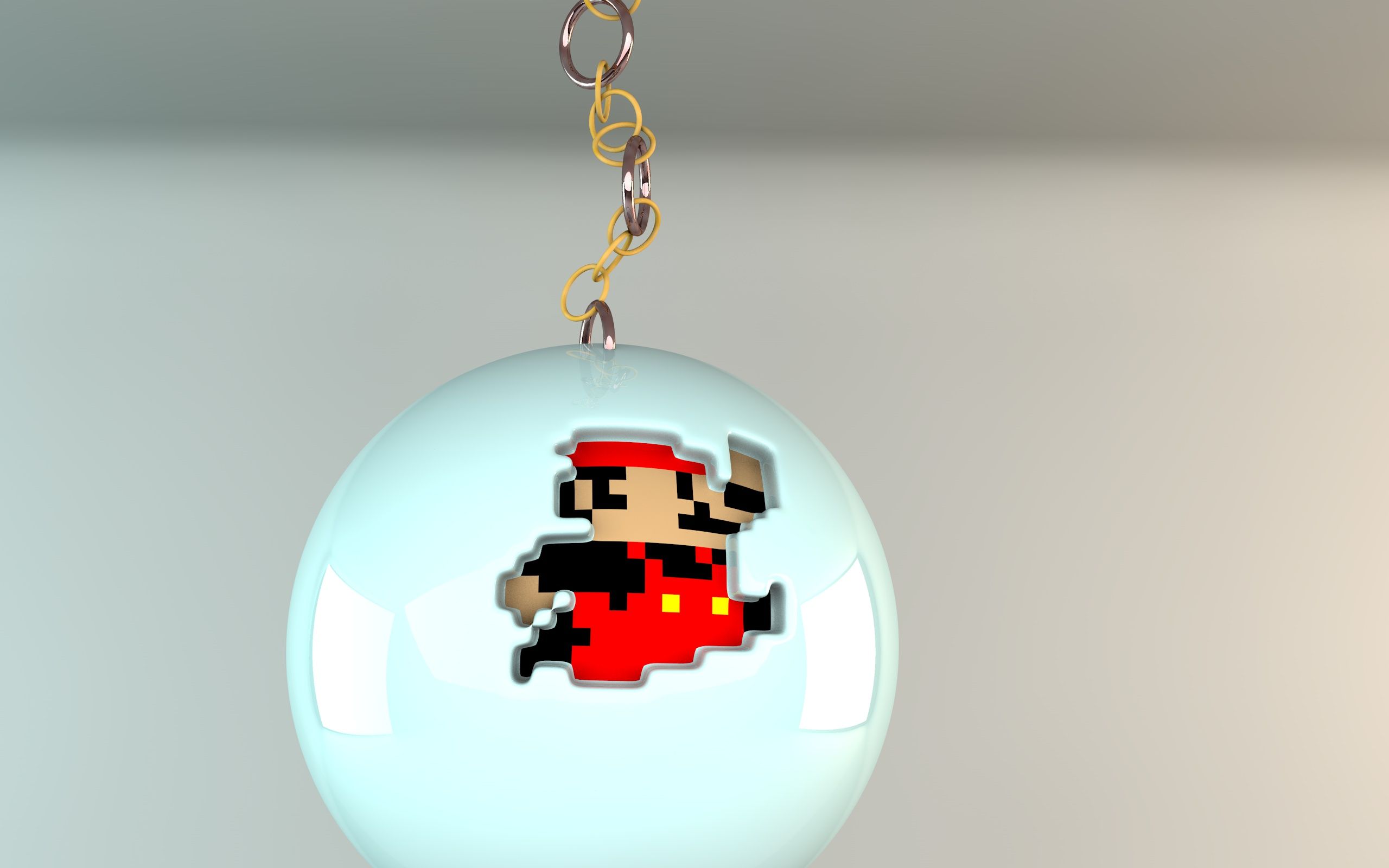 Fonds d'cran Art - Numrique 3D - Cinema 4D Boule Mario