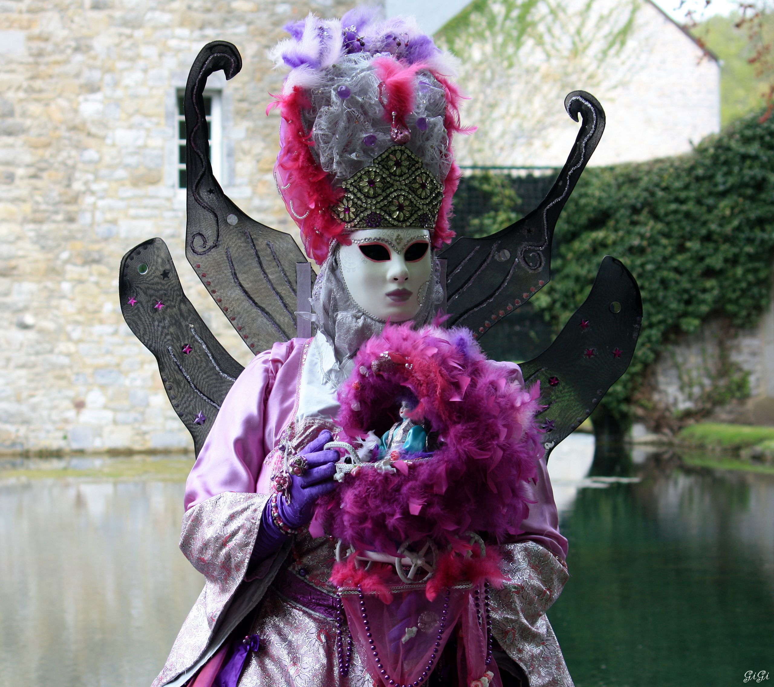 Wallpapers People - Events Carnivals - Outfits Costums Vnitiens aux Jardins d'Annevoie (2015)