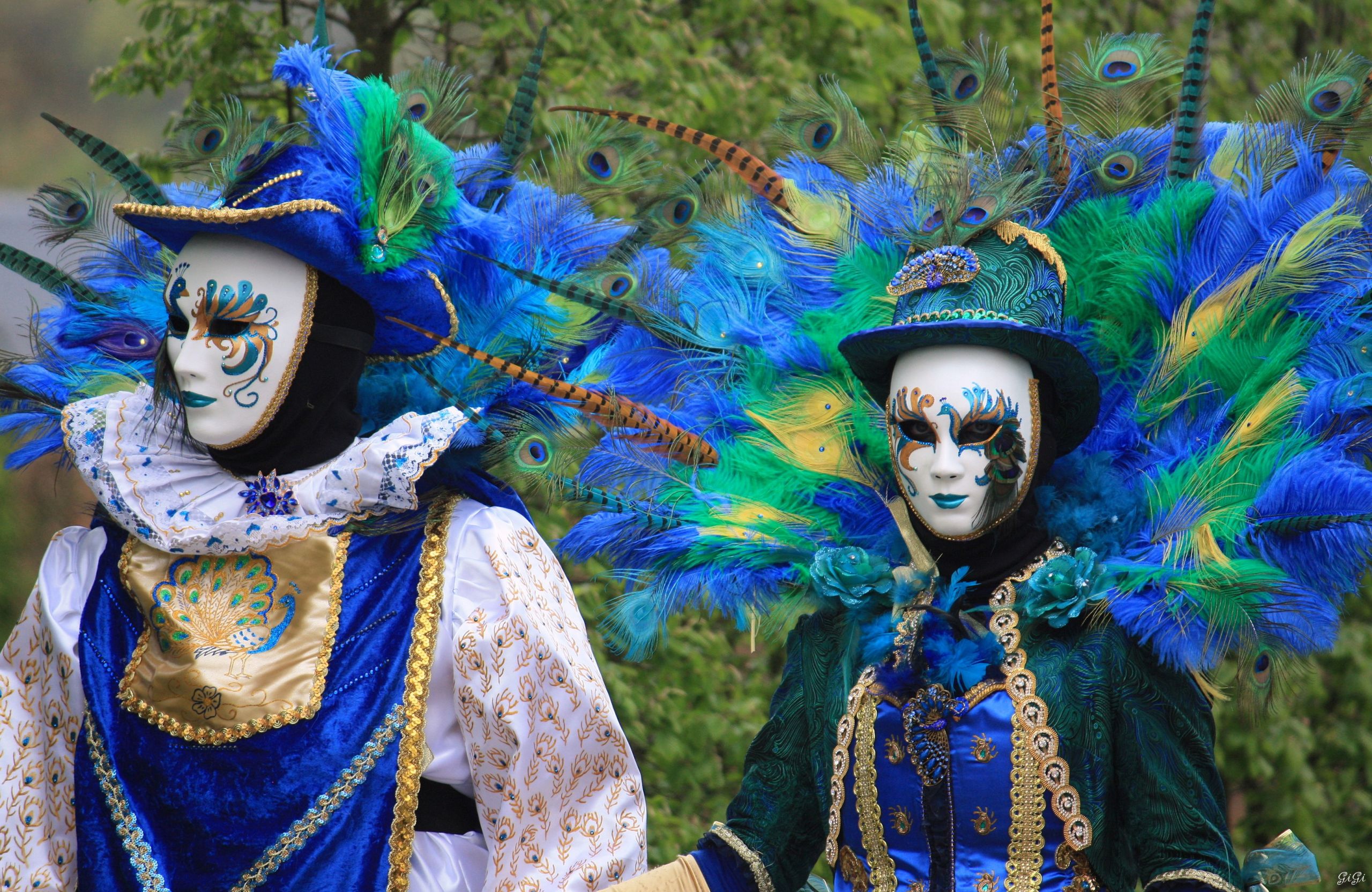 Fonds d'cran Hommes - Evnements Carnavals - Costumes Costums Vnitiens aux Jardins d'Annevoie (2015)