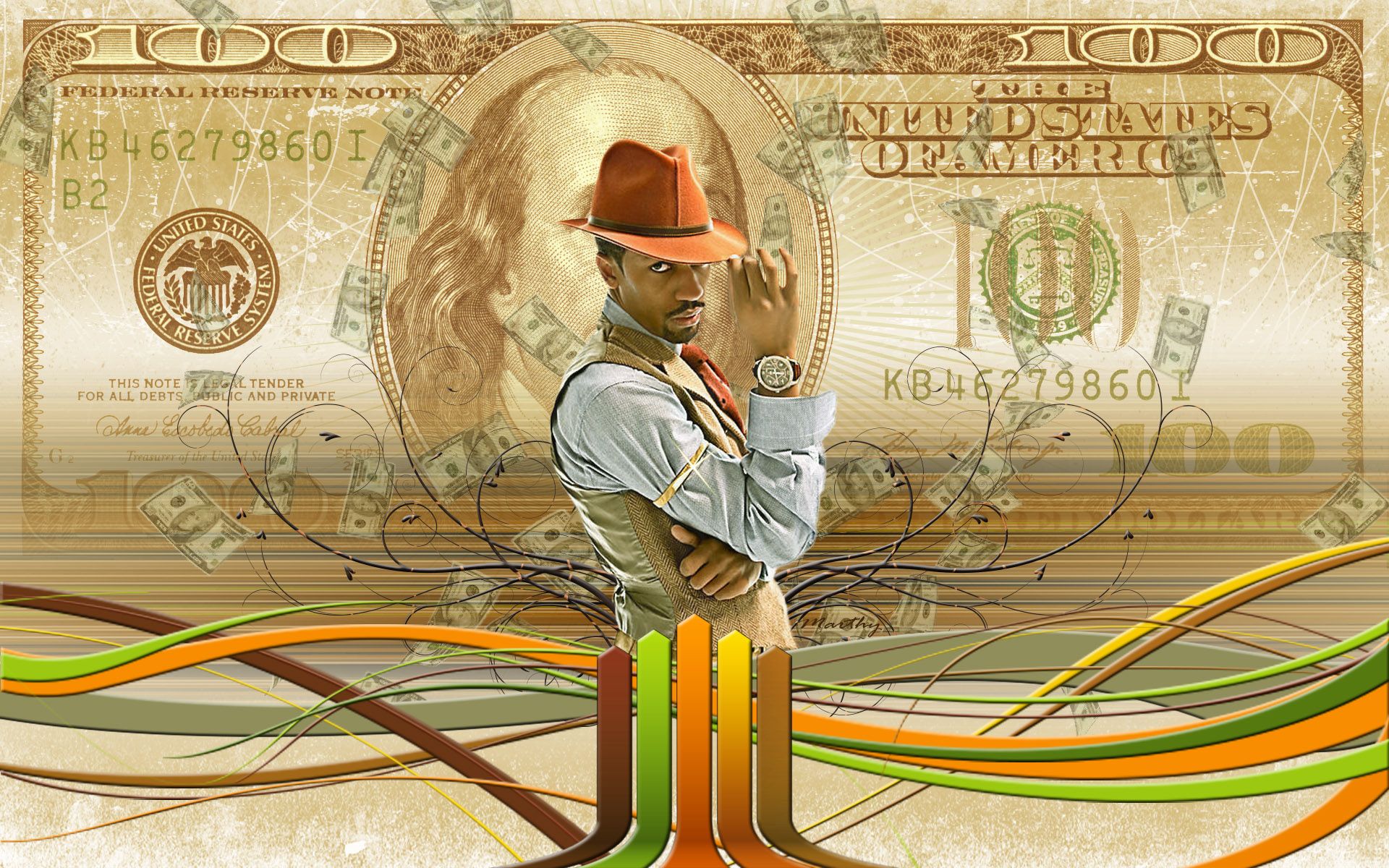 Wallpapers Digital Art Compositions 2D Dollars man