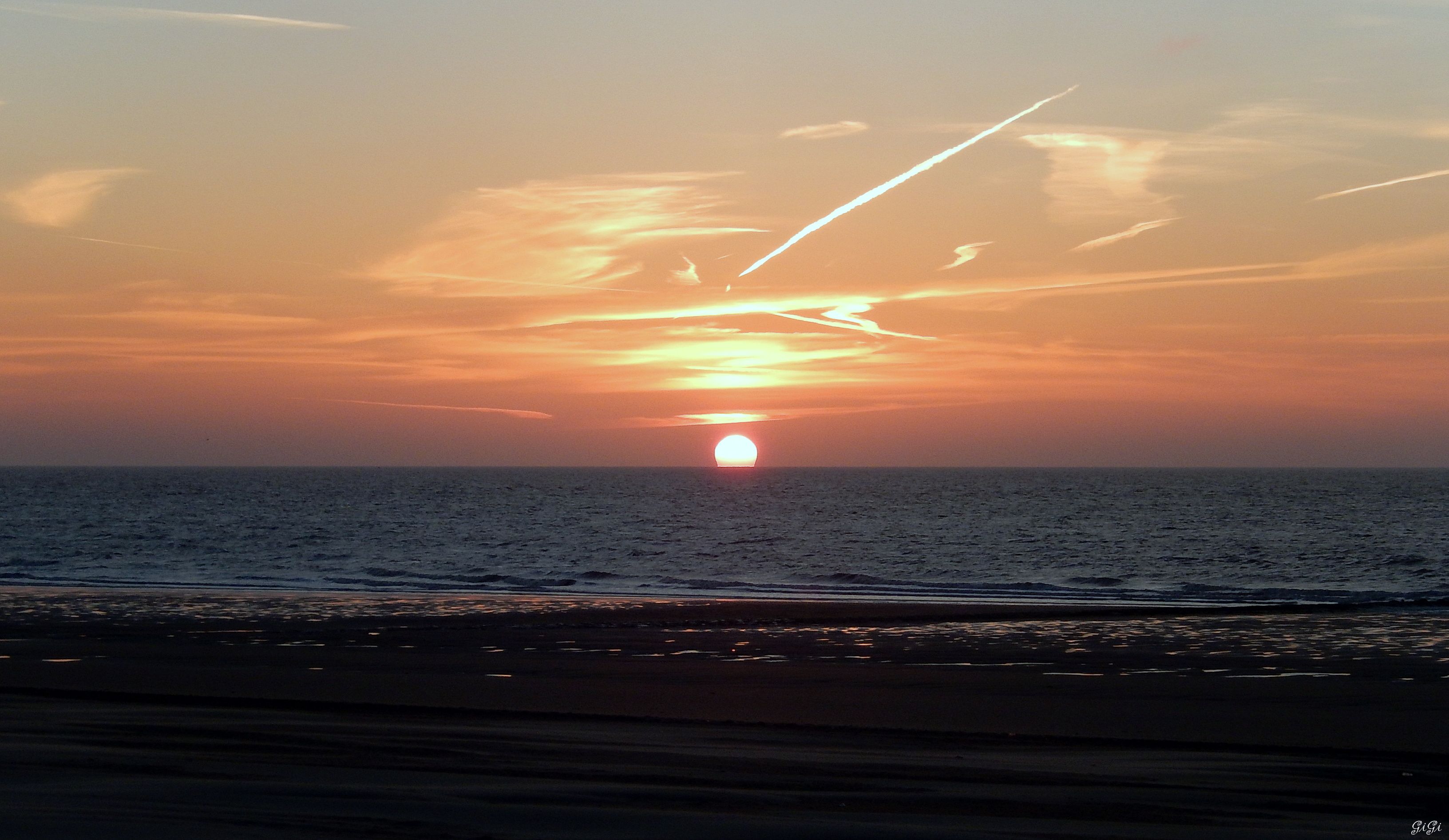 Fonds d'cran Nature Couchers et levers de Soleil Mer du Nord