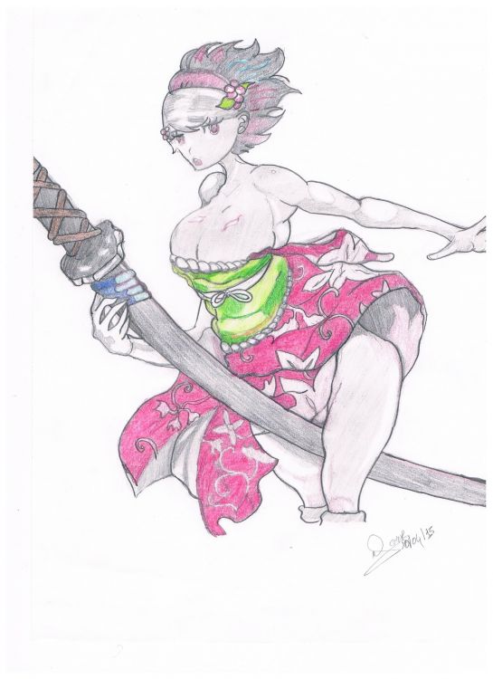 Wallpapers Art - Pencil Video games muramasa rebirth momohime