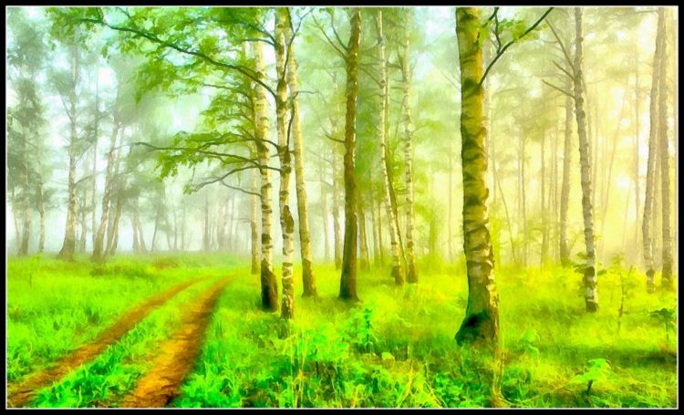 Wallpapers Digital Art Nature - Trees, plants peinture Electronique de justelibre