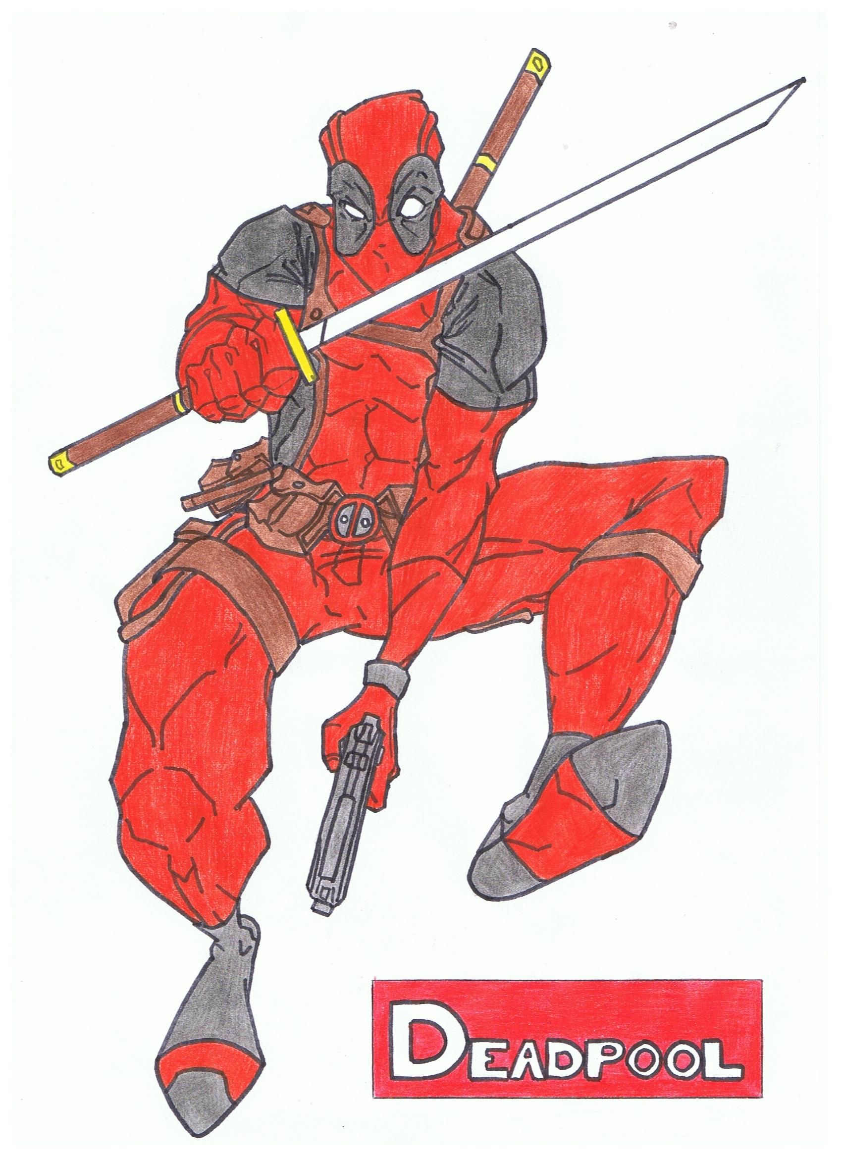 Fonds d'cran Art - Crayon BDs - X-Men Deadpool