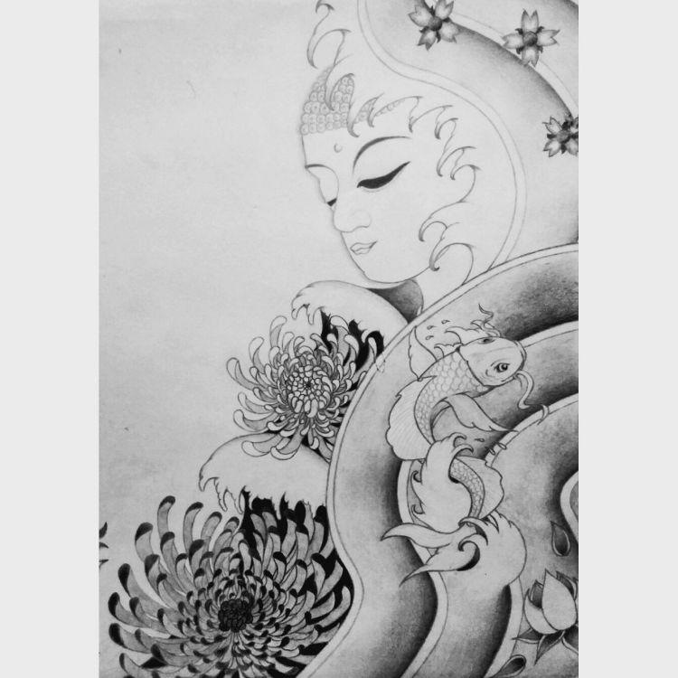 Wallpapers Art - Pencil Tattoos Japanese Style 