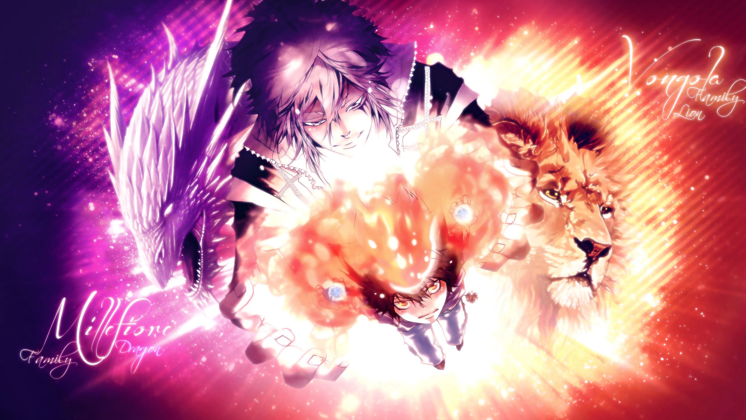 Fonds d'cran Manga Katekyoshi Hitman Reborn REBORN wallpaper! Tsuna vs Byakuran