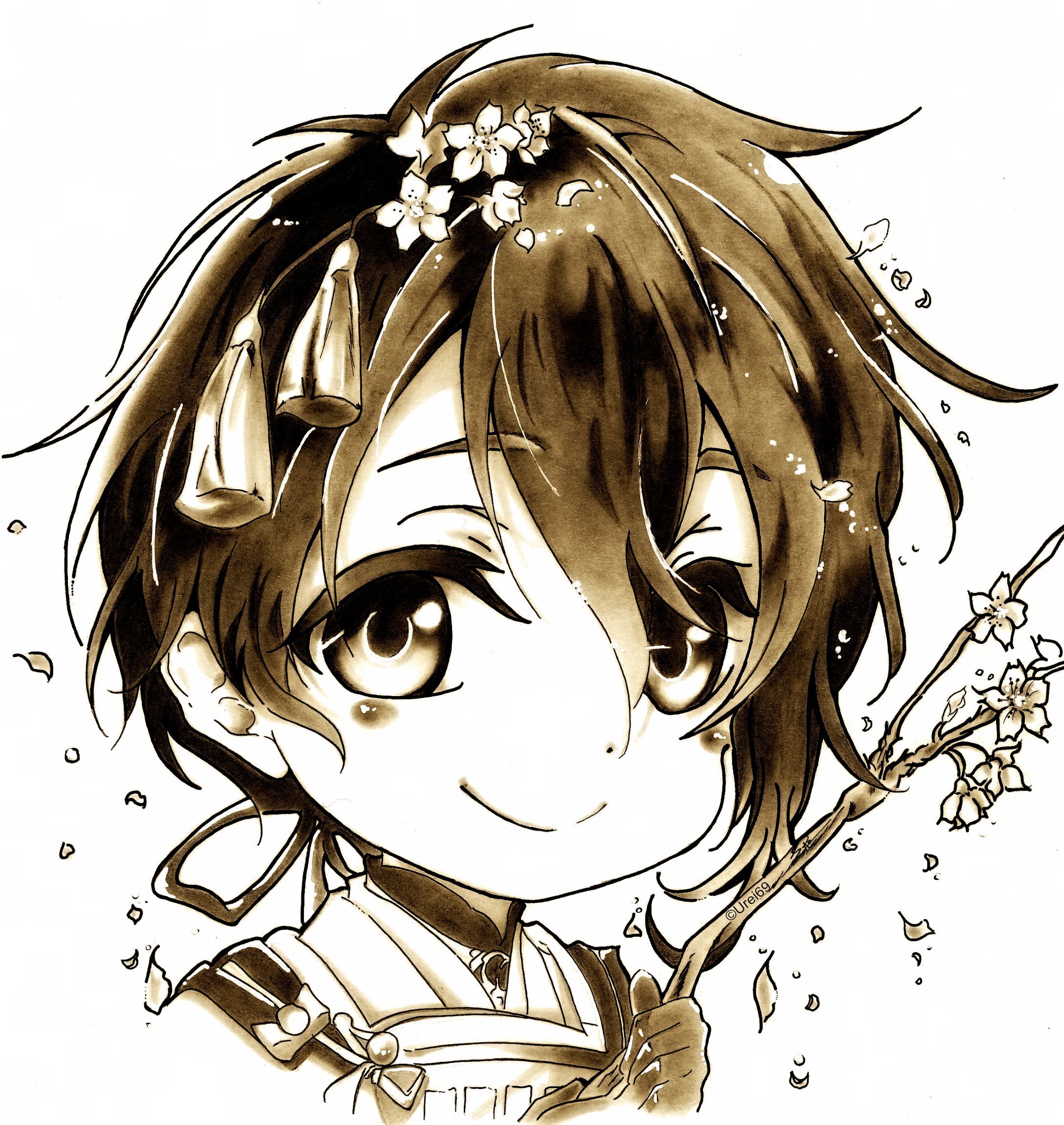 Wallpapers Art - Pencil Manga - Sakura Sakura's chibi boy