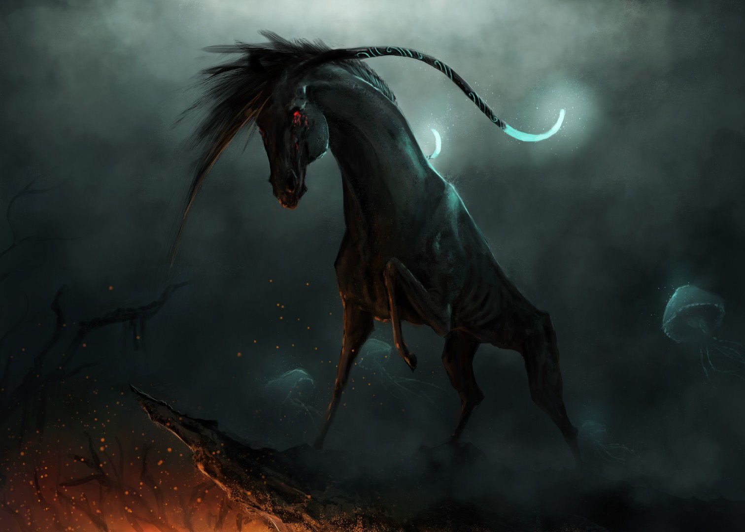 Wallpapers Fantasy and Science Fiction Creatures : Unicorns - Pegasus 