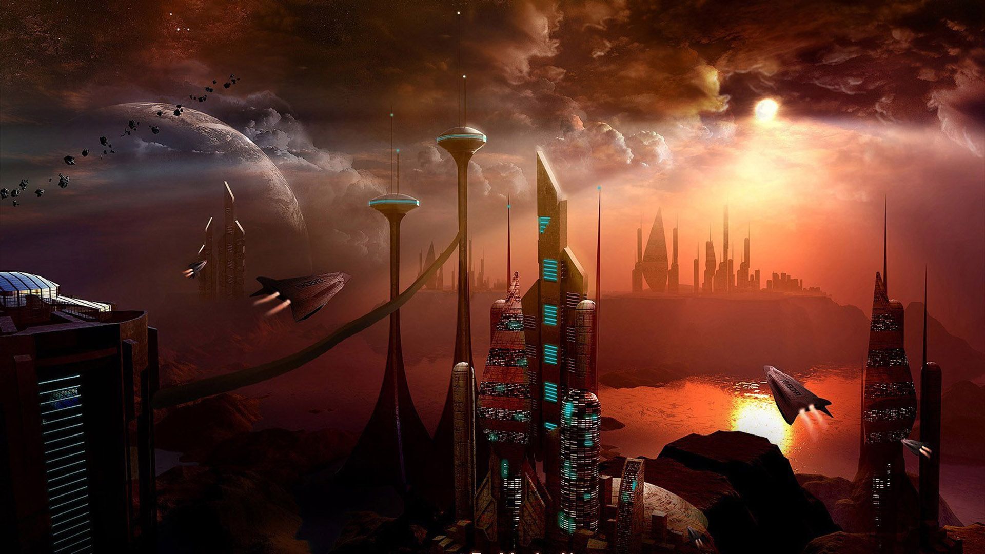 Fonds d'cran Fantasy et Science Fiction Villes futuristes 