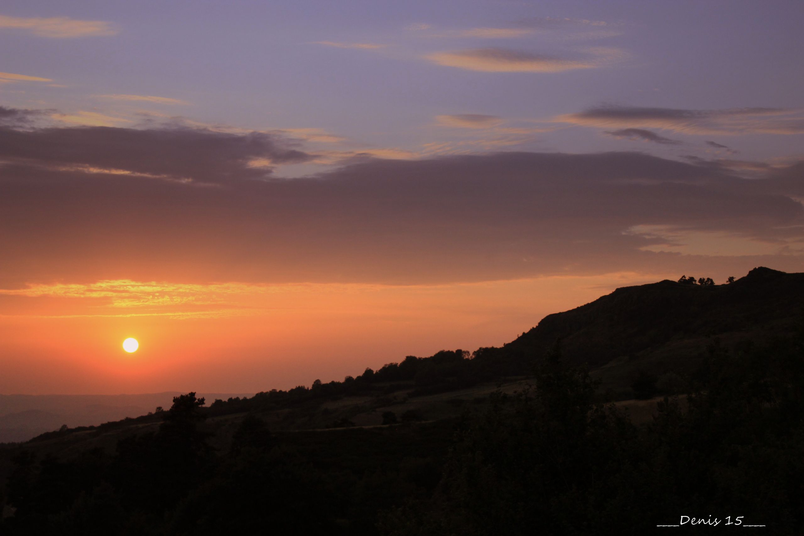 Wallpapers Nature Sunsets and sunrises COUCHER DE SOLEIL EN AUVERGNE-HAUTE LOIRE